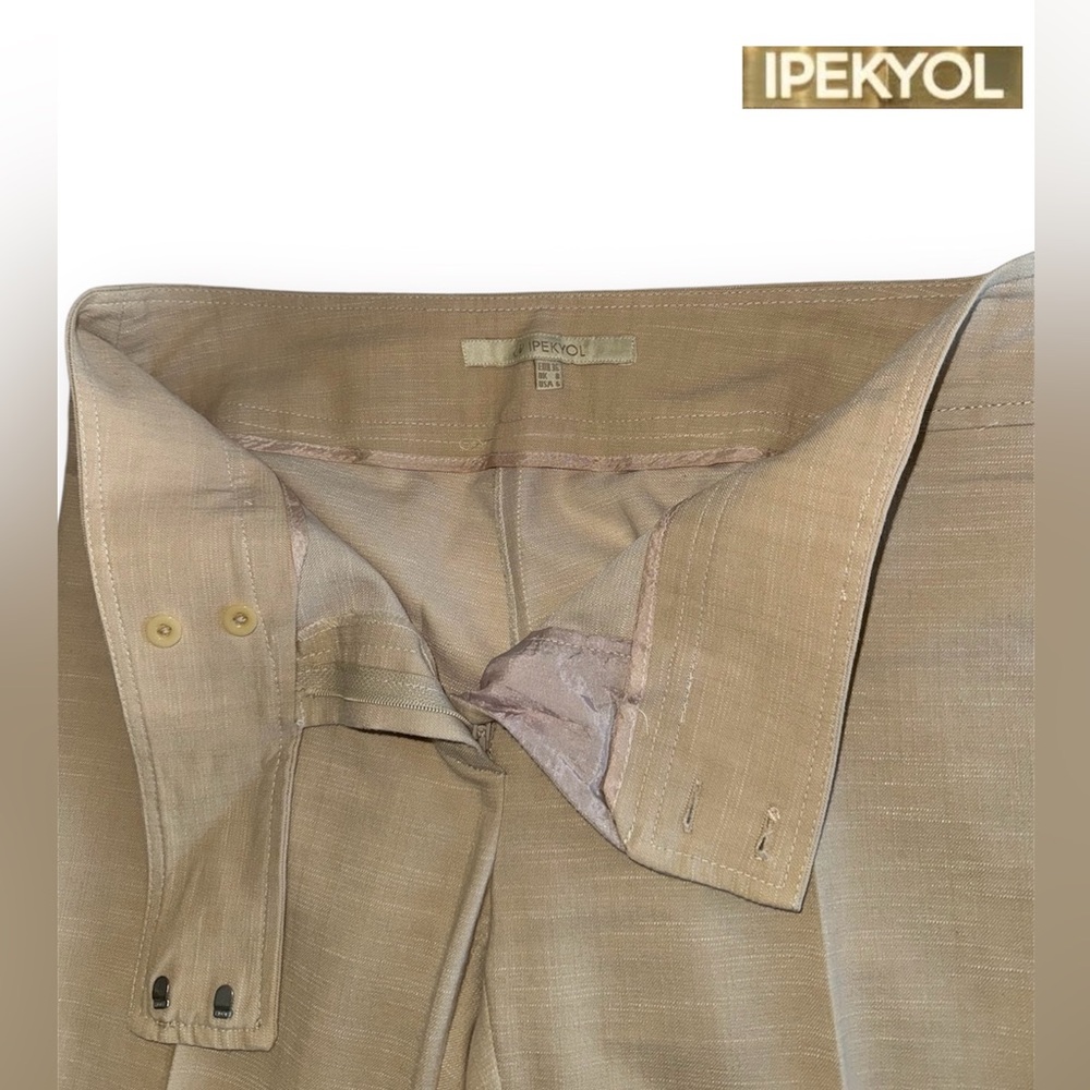 🛍️SALE🛍️IPEKYOL Elegant Tan Women's Single-Breasted Blazer & Pants 2-PIECE Suit - Picture 12 of 14
